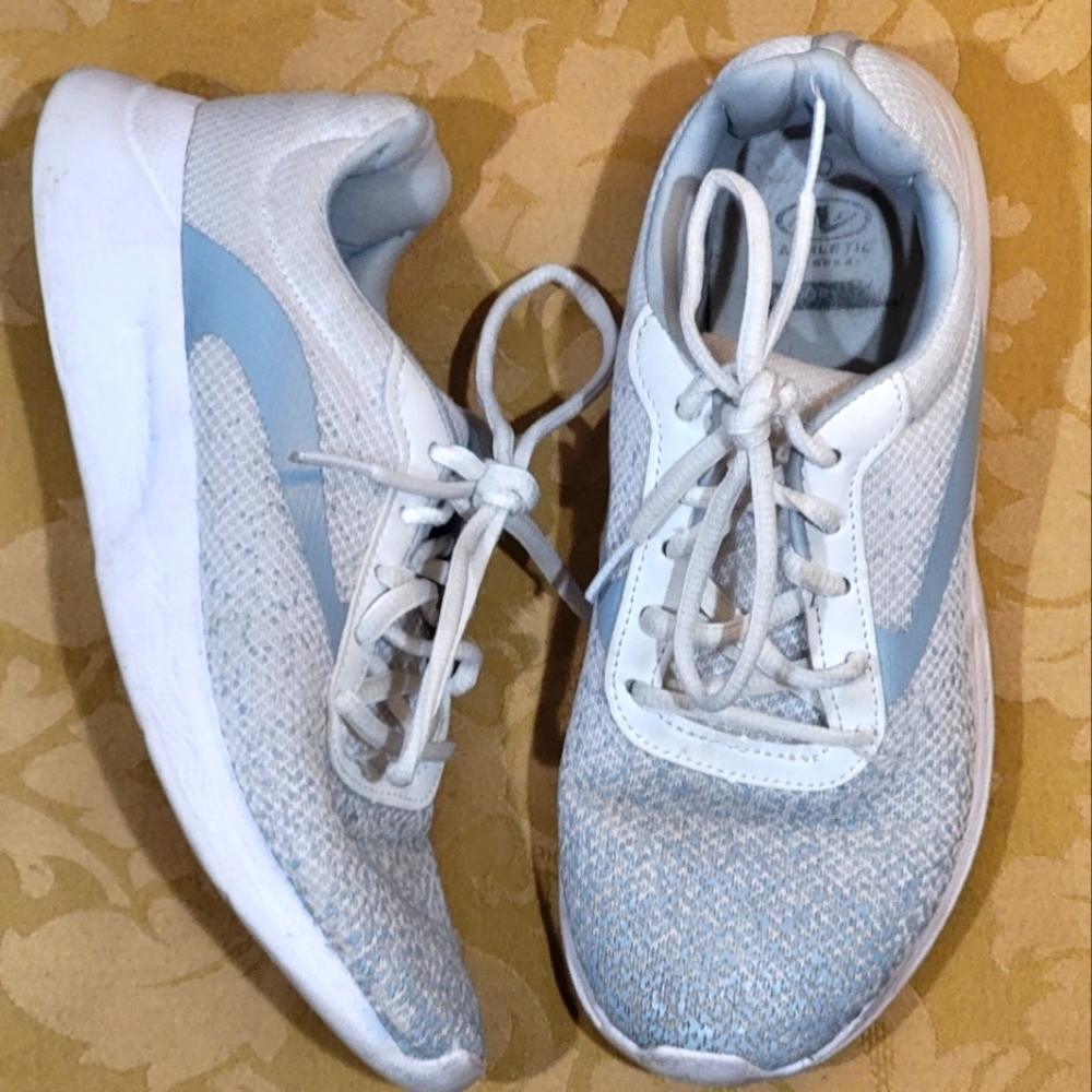 Women's memory foam Athletic Works gray & blue athletic shoes sz 6 *3/$30 Sale*